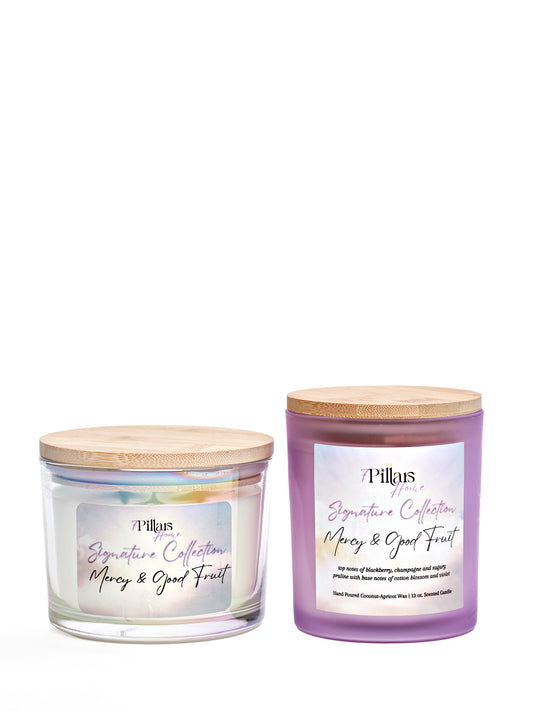 Full of Mercy & Good Fruit Candles (Pillar 5)